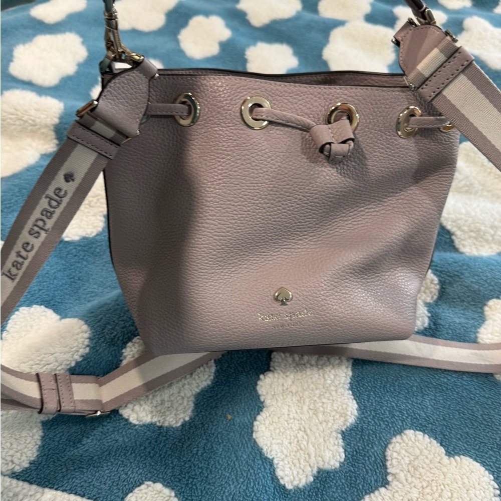 Kate Spade Gray Bucket Bag